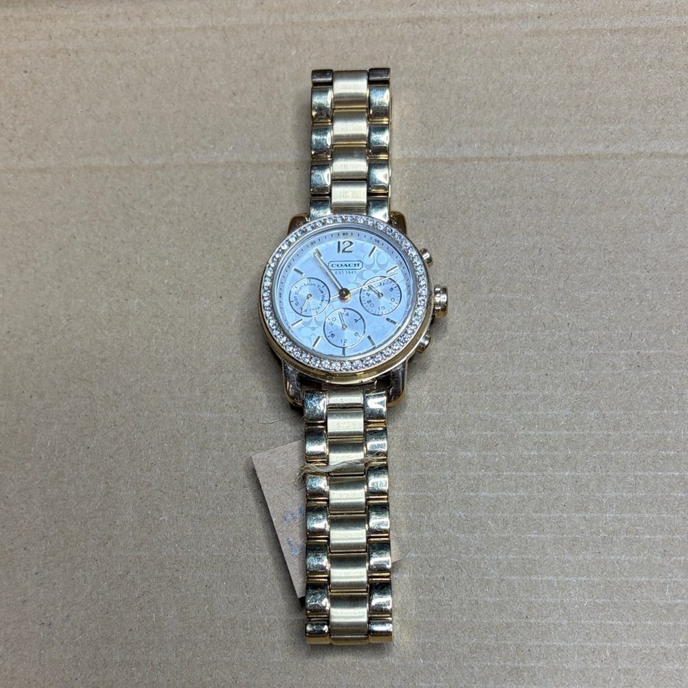 Coach Gold Watch with Silver Dial